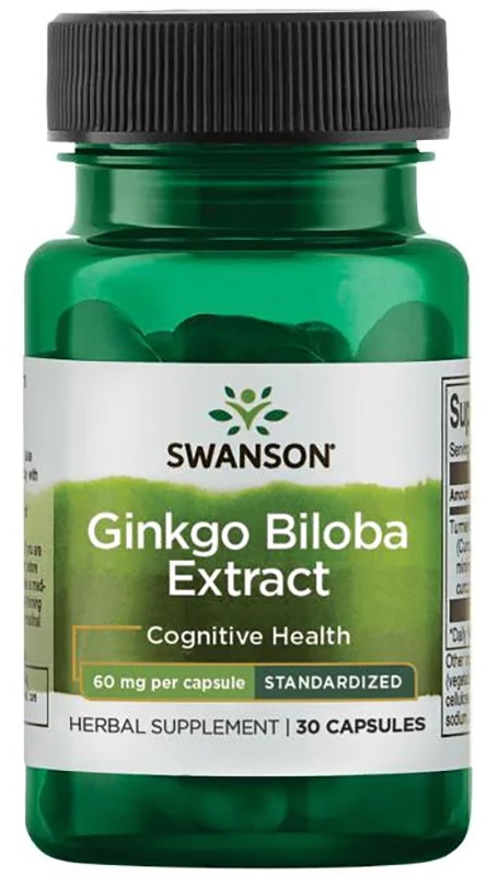 Swanson Ginkgo Biloba Extract - Standardized 60 mg, 30 капс.